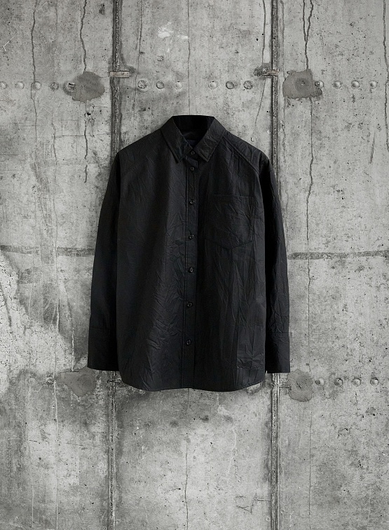 Женская рубашка JUUN.J Overfit Shirt Light Crack Detail Black