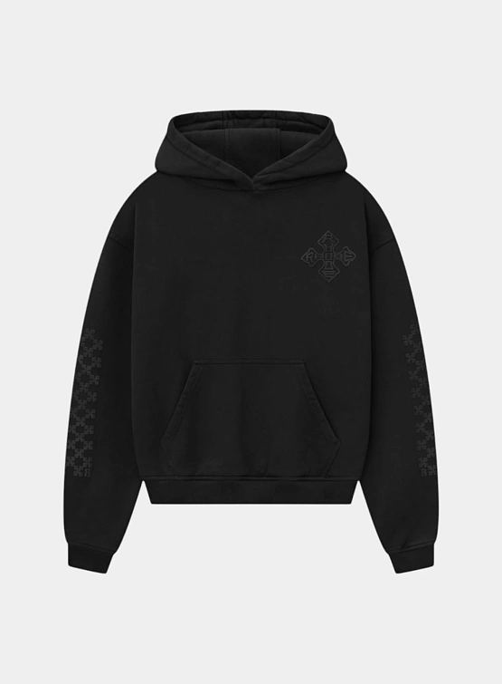Худи RHUDE Cross Logo Vtg Black/Black