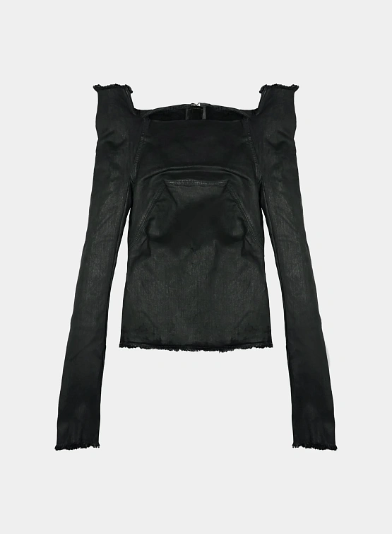 Женский топ RICK OWENS DRKSHDW Denim Tec Wax Black