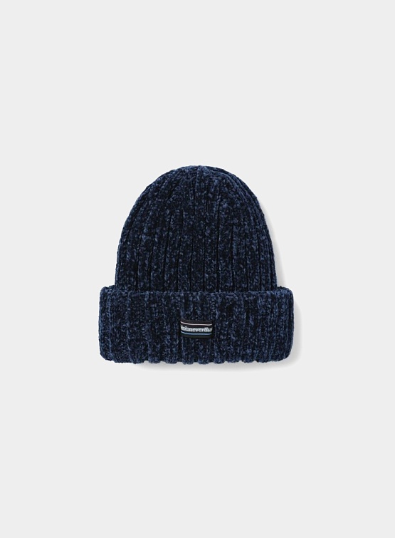 Шапка thisisneverthat Low Gauge Velvet Knit Beanie Navy