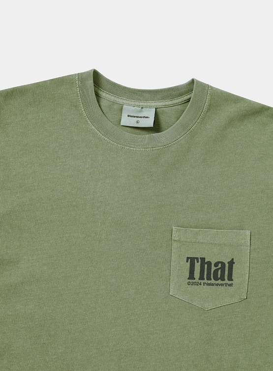 Лонгслив thisisneverthat That Pocket L/S Tee Olive