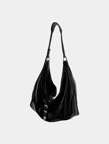 Сумка MARGESHERWOOD Belted Hobo Glossy Plain Black