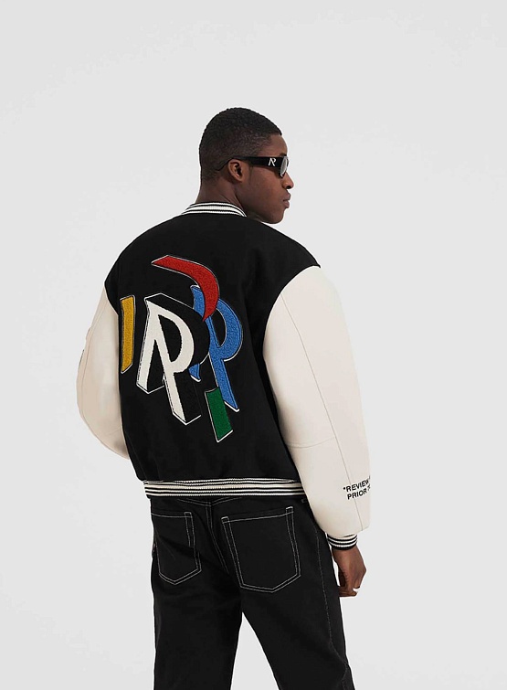 Бомбер Represent Clo Initial Varsity Jacket Jet Black