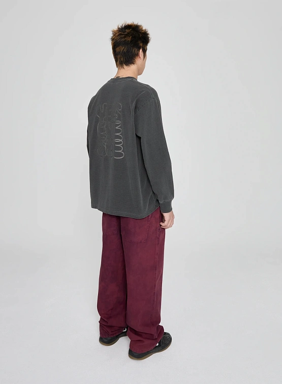 Лонгслив YESEYESEE C-Logo Pigment L/S Charcoal