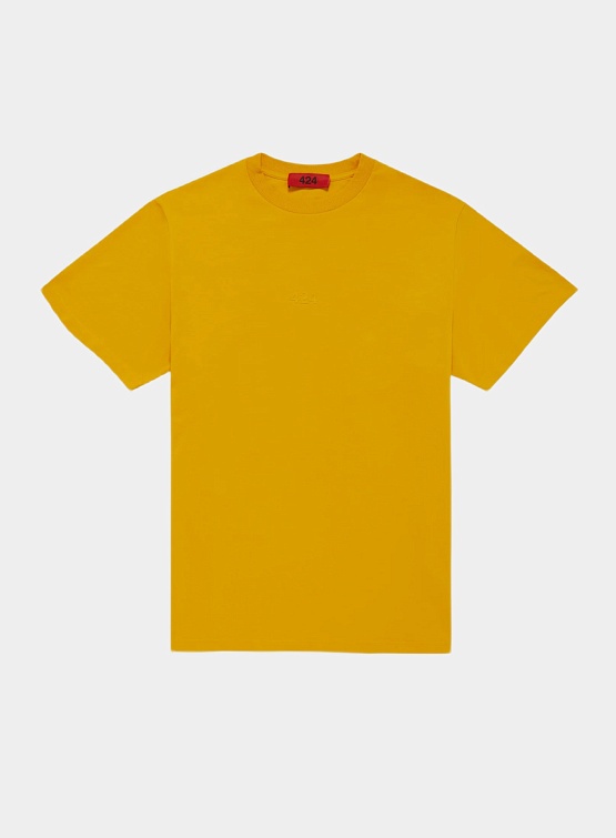 Футболка 424 Tonal Embroidery Yellow