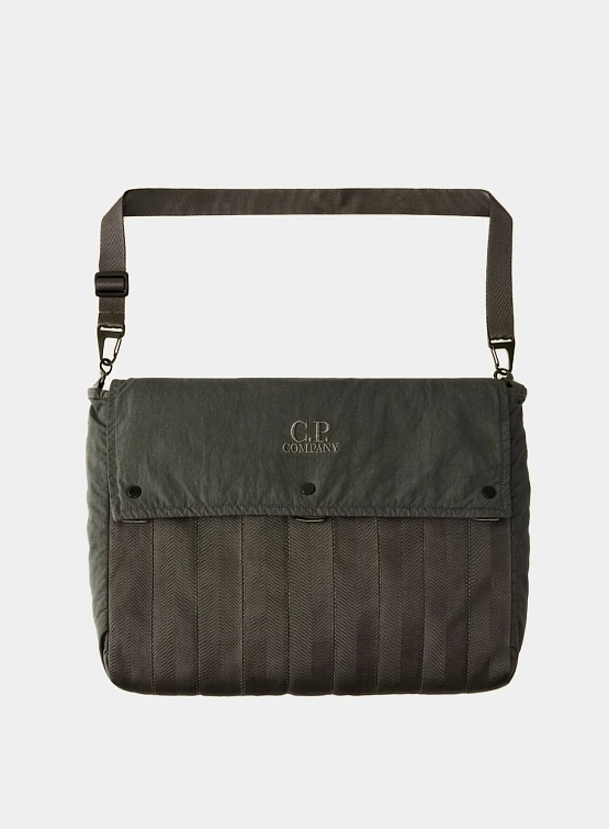 Сумка C.P. Company Herringbone Logo Bag Smoked Pearl