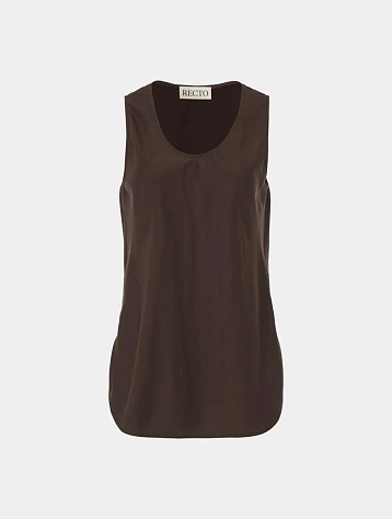 Женский топ Recto Washed Habutai Silk Tank Top Brown