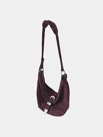 Женская сумка MARGESHERWOOD Belted Hobo Medium Wine Nubuck