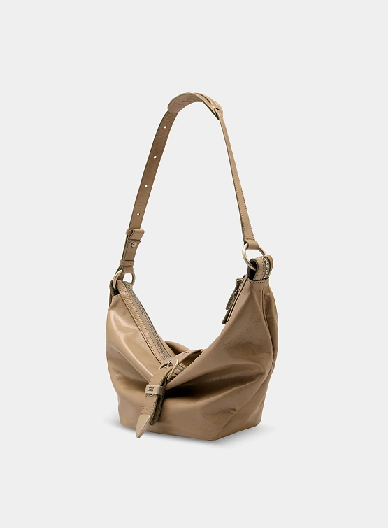 Женская сумка MARGESHERWOOD Belted Hobo Medium Mud Crinkle