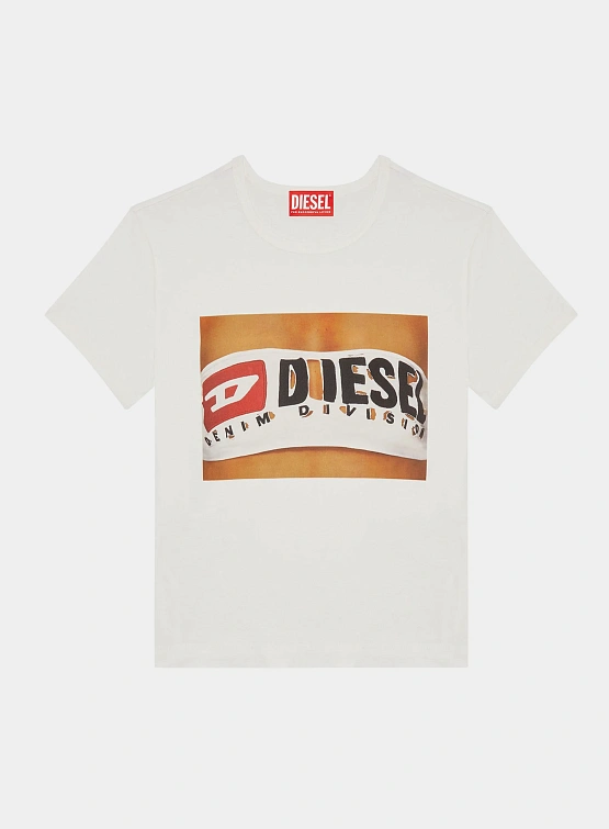 Футболка Diesel T-Unicutie-Long-N17 Maglietta Off White