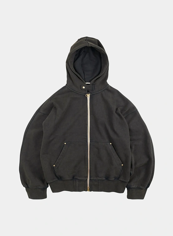 Зип-худи FrizmWORKS Vintage Dyeing Parka Black/Brown