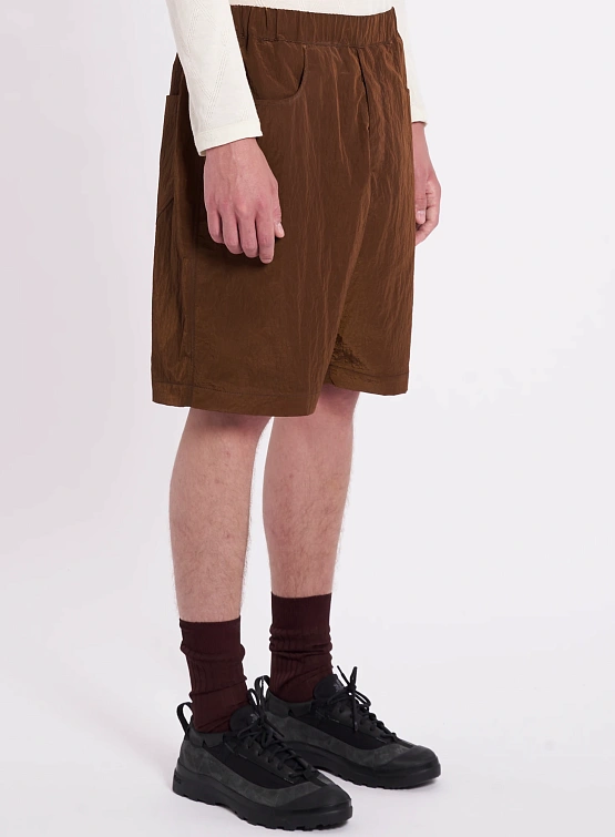 Шорты RANRA Stroller Shiny Nylon Bronze Brown