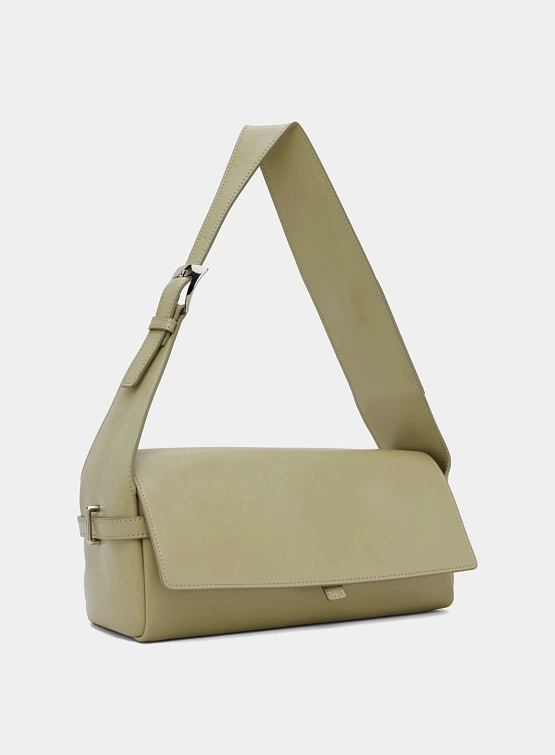 Женская сумка OPEN YY Leather Belting Duffle Green