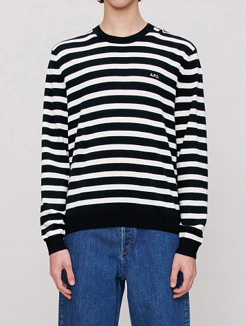 Джемпер A.P.C. Matthias Jumper Dark Navy/Ecru
