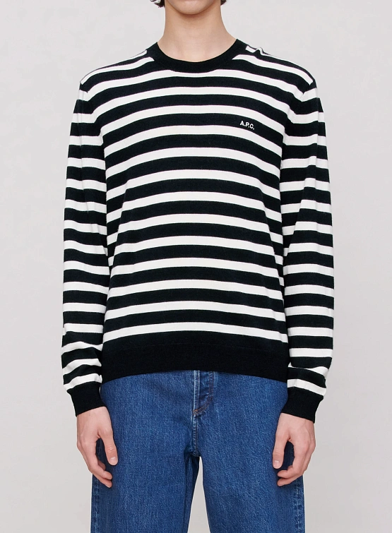 Джемпер A.P.C. Matthias Jumper Dark Navy/Ecru