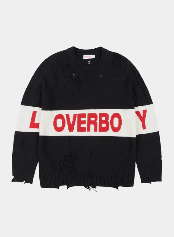 Свитер Charles Jeffrey Loverboy Distressed Loverboy Black