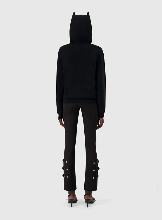 Женское худи Coperni Horn Hoodie Black/White