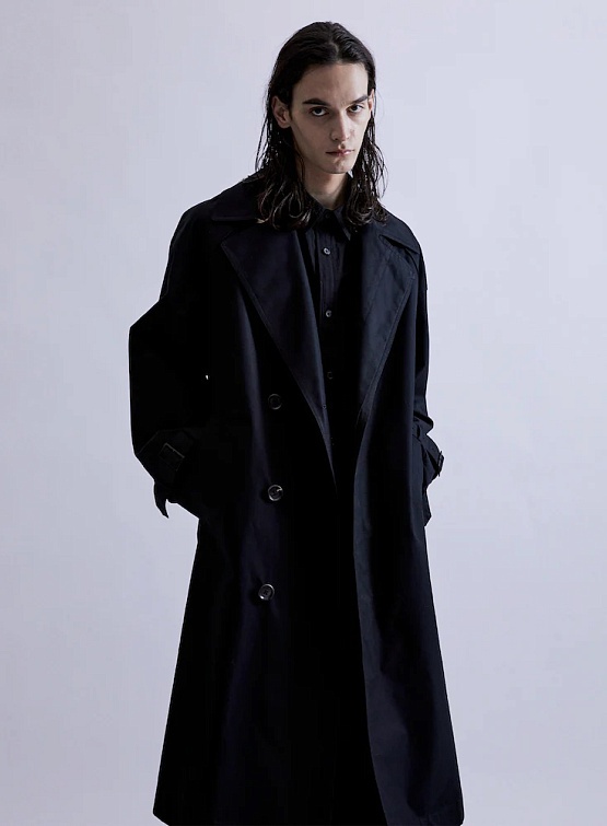 Пальто JUUN.J Bentail Hidden Double Trench Coat Black