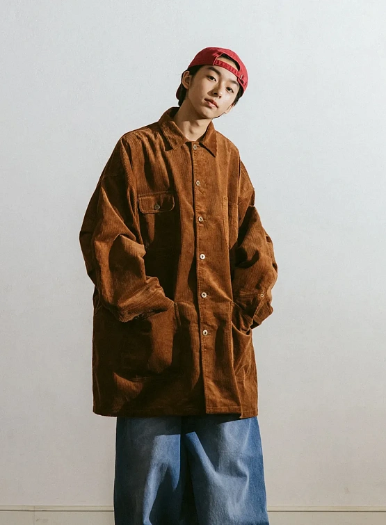 Парка ANGLAN Corduroy Work Coat Brown
