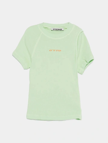 Женская футболка Ottolinger Deconstructed Rib Green