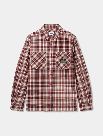 Рубашка Butter Goods Equipment Plaid Shirt Dark Red