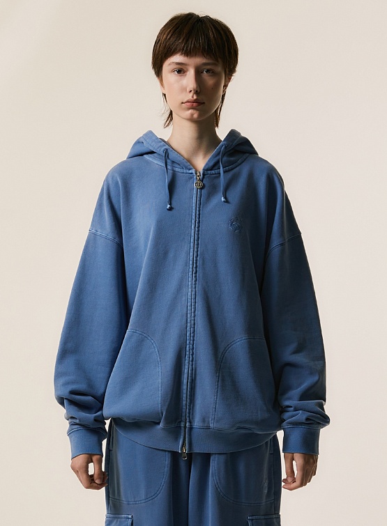 Зип-худи LMC Overdyed Spiral Zip-Up Hoodie Blue