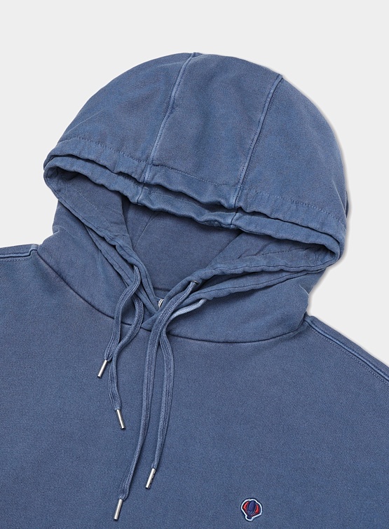 Худи ANGLAN Pigment Wappen Double Hoodie Navy