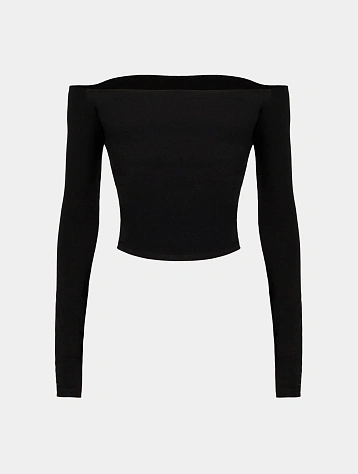 Женский лонгслив XSAI Off Shoulder Dusty Black