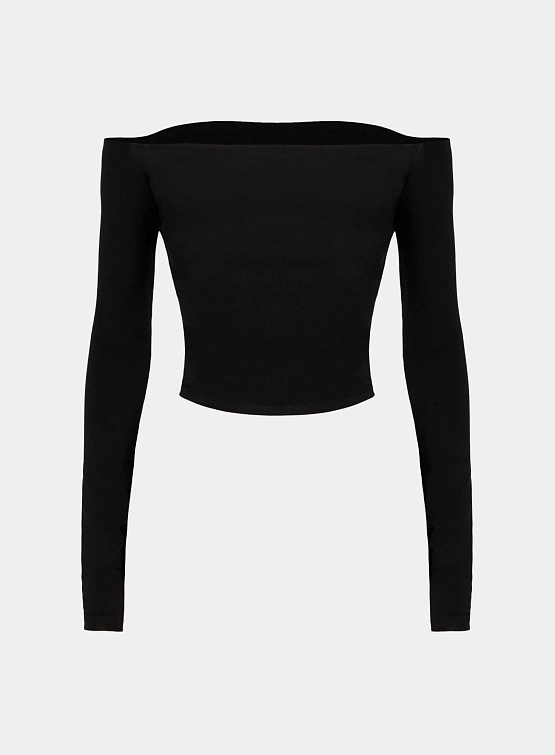 Женский лонгслив XSAI Off Shoulder Dusty Black