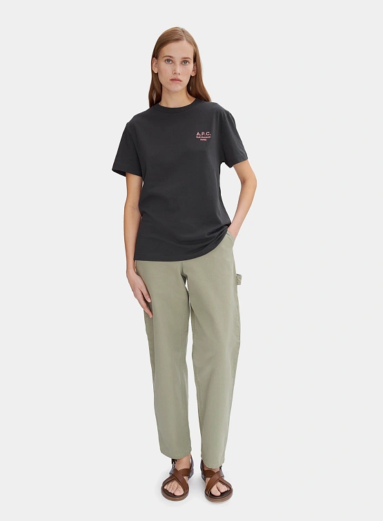 Футболка A.P.C. Standard Rue Madame Antracite/Rose