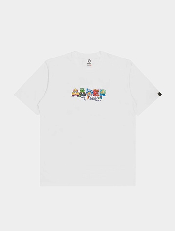 Футболка AAPE x Jumping Lomo Graphic Tee White