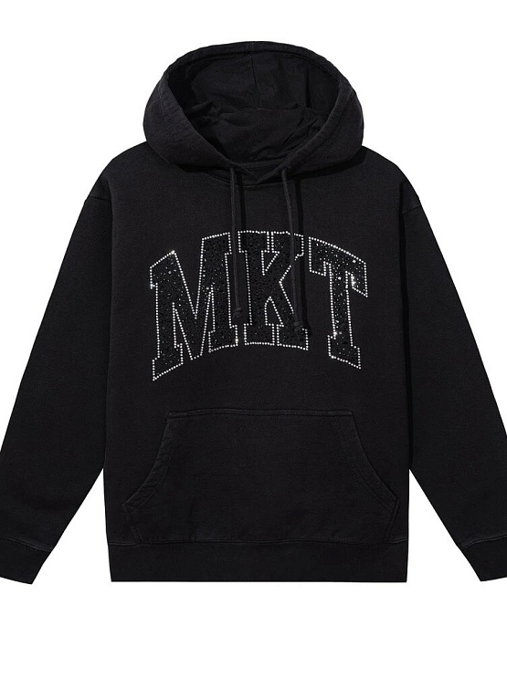Худи MARKET MKT Rhinestone Arc Washed Black