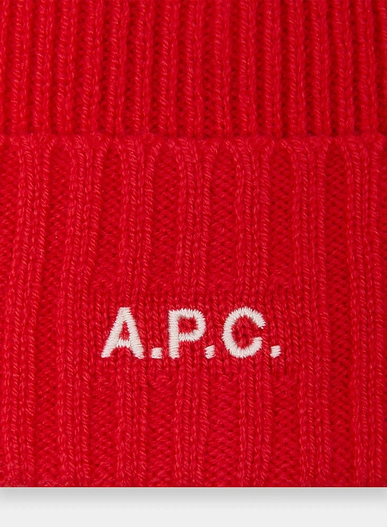 Шапка A.P.C. Colin Knit Cap Rouge