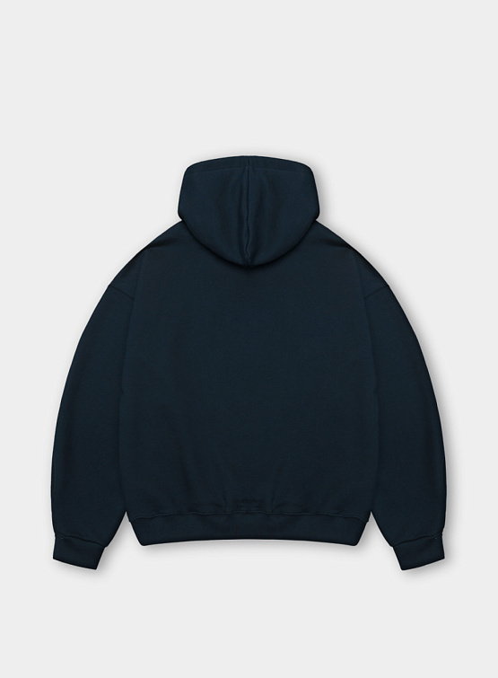 Худи ANGLAN Emboss Balloon Line Hoodie Navy
