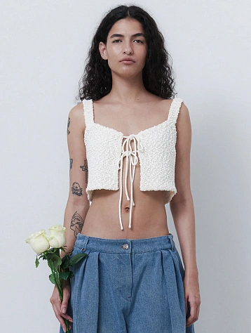 Женский топ EPINGLER Pom Pom Knitting Cream