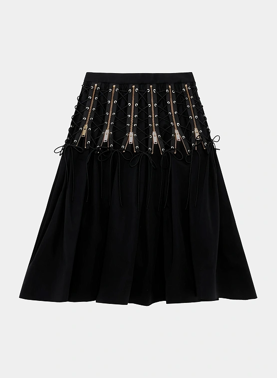 Женская юбка UNDERCOVER Zip & Lace-Up Midi Black