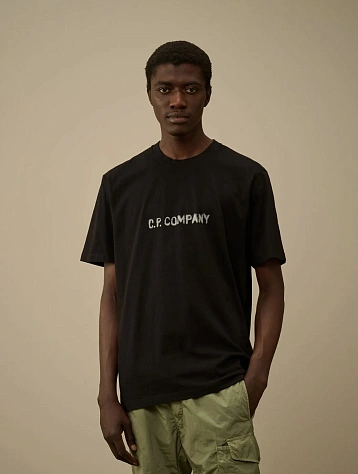 Футболка C.P. Company 30/1 Jersey Logo Black