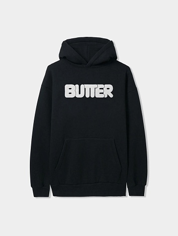 Худи Butter Goods Puff Rounded Logo Black