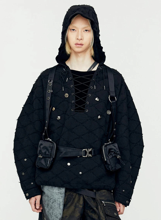 Худи Andersson Bell Lace-Up Anorak Hoodie Black