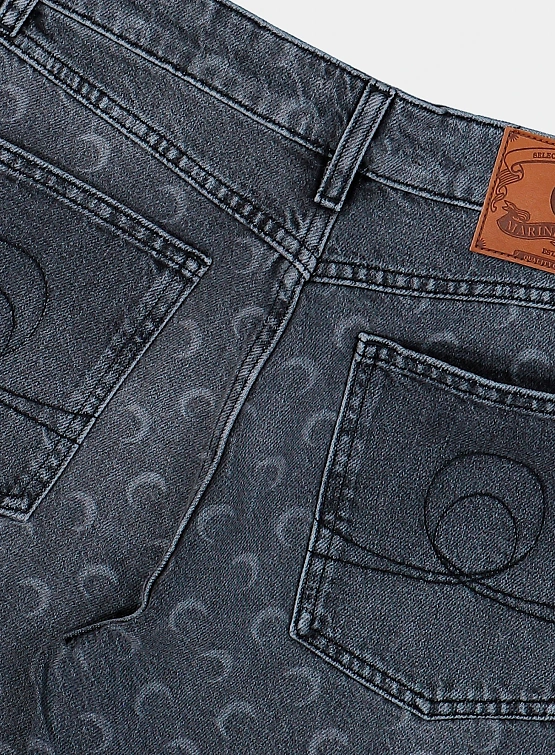 Женские джинсы Marine Serre Moon Laser Denim Baggy Wash Grey