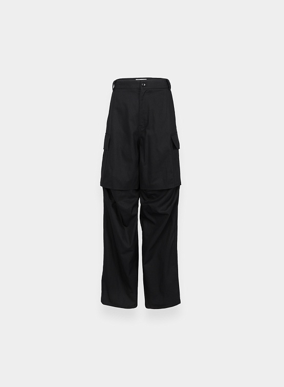 Брюки System Studios Cargo Pocket Wide Pants Black