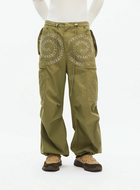 Брюки Bluemarble Studded Cargo Pants Khaki