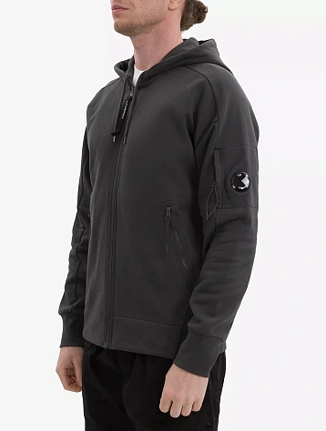 Зип-худи C.P. Company Diagonal Raised Fleece Dark Shadow