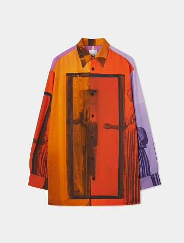 Рубашка OAMC Placed Printed Shirt Red