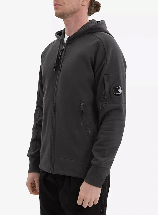 Зип-худи C.P. Company Diagonal Raised Fleece Dark Shadow