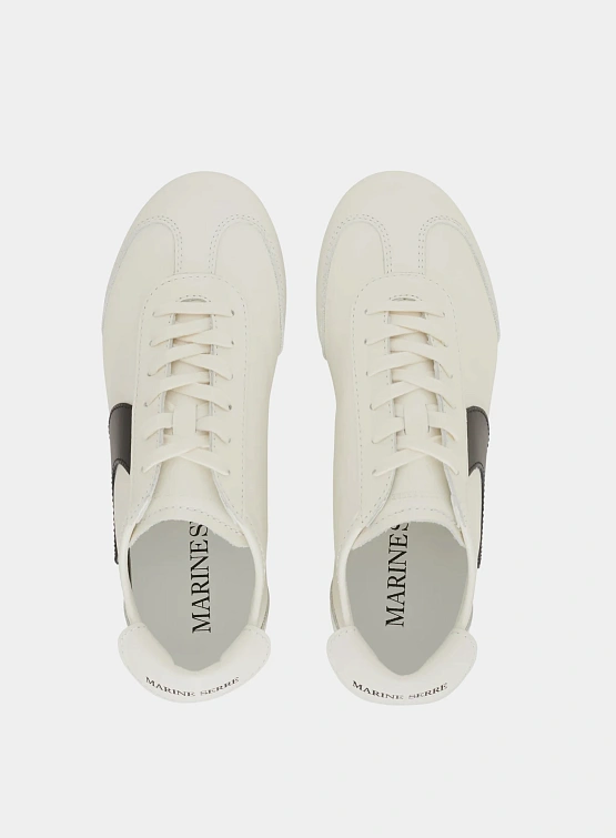 Женские кроссовки Marine Serre Matte Leather MS Astra Off White