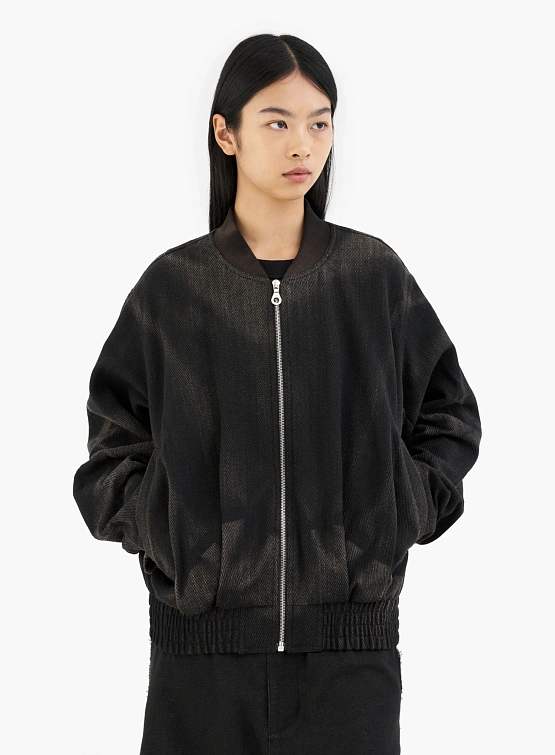 Бомбер JIYONGKIM Sun-Bleached Pleated Black