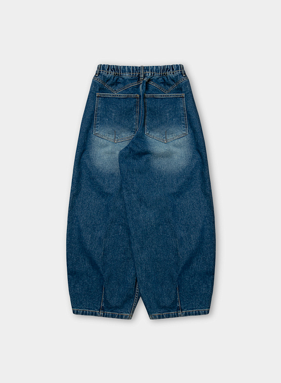 Джинсы ANGLAN Tin Denim Washing Balloon Pants Blue Denim