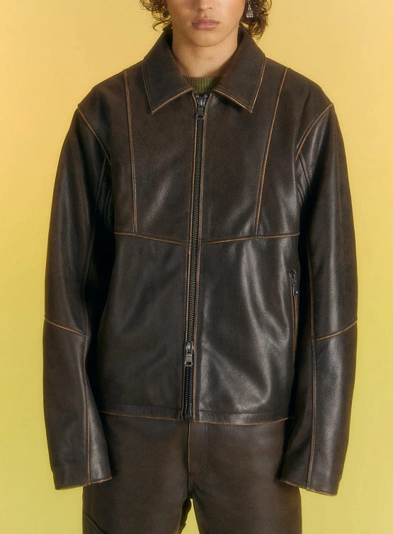 Кожаная куртка Andersson Bell Dreszen Leather Jacket Brown