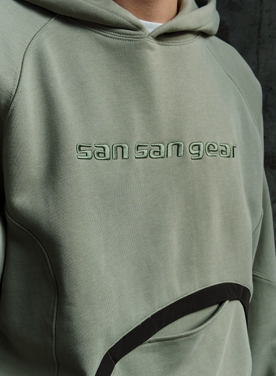 Худи SAN SAN GEAR Nylon Pocket Hoodie Green